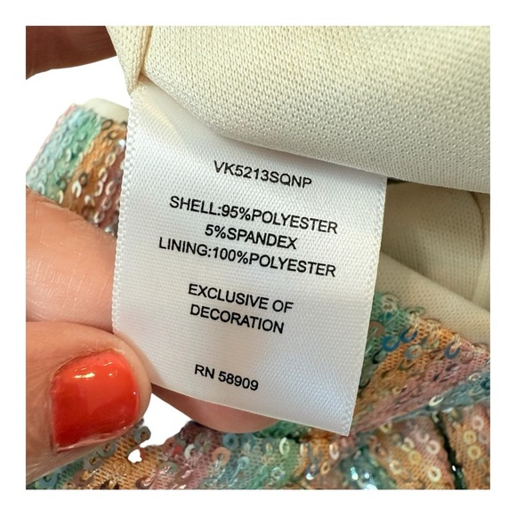 Chelsea & Violet Girls Sequin Bell Bottom Pink Silver Rainbow Pants NEW Size L - Picture 9 of 15